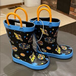 Target Kids Blue Space Rain Boots